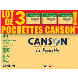 CANSON zeichenpapier "C"  Grain, 320 x 240 mm, 3er Set