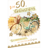 SUSY card Geburtstagskarte - 50. geburtstag "Fahrrad"