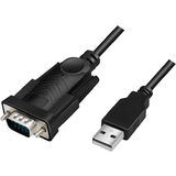 LogiLink usb 2.0 - rs232 Adapterkabel, schwarz, 1,5 m