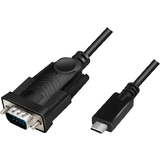 LogiLink usb-c - rs232 Adapterkabel, 1,2 m, schwarz