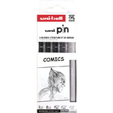 uni-ball fineliner PIN "Comics" PF, 5er Set