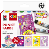 Marabu kids Punktfarbe dot Pen set "Einhorn", 4 x 25 ml