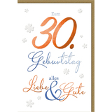 SUSY card Geburtstagskarte - 30. geburtstag "Schrift"