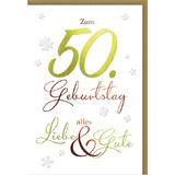 SUSY card Geburtstagskarte - 50. geburtstag "Schrift"