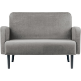 PAPERFLOW 2-Sitzer sofa LISBOA, Samtbezug, grau