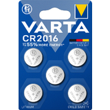 VARTA lithium Knopfzelle "Electronics", CR2016, 5er Pack