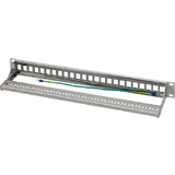 LogiLink 19" keystone Patch Panel, 24 Port, lichtgrau