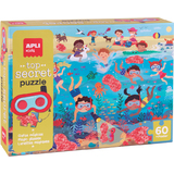 APLI kids Geheimpuzzle "Der Strand", 60 Teile