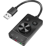 LogiLink usb 2.0 audio-adapter mit Lautstrkeregler, schwarz