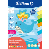 Pelikan tonpapierblock Summer, 230 x 330 mm, 20 Blatt