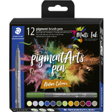 STAEDTLER fasermaler pigment brush pen "Nature Colours"