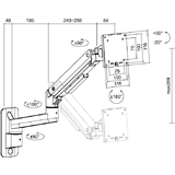 LogiLink monitorarm zur Wandmontage, Armlnge: 424 mm