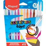 Maped radierbare Fasermaler COLOUR'PEPS OOPS,12er Kartonetui