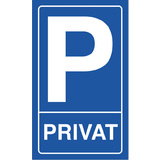 EXACOMPTA hinweisschild "Privatparkplatz", blau/wei