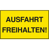 EXACOMPTA hinweisschild "Ausfahrt freihalten!", gelb/schwarz