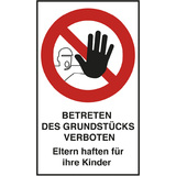EXACOMPTA hinweisschild "Betreten verboten", rot/wei