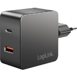 LogiLink USB-Steckdosenadapter, 1x USB-A, 1x USB-C, 45 Watt