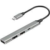 LogiLink usb 3.2 gen1 Hub, 4-Port, Aluminiumgehuse, grau