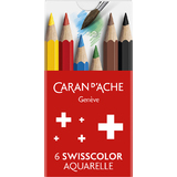CARAN D'ACHE 1/2 buntstifte Swisscolor Aquarelle, 6er Karton