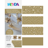 HEYDA faltpapierstreifen fr Mini-Frbelsterne, gold