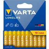 VARTA alkaline Batterie "LONGLIFE", micro AAA, 10er