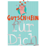 CACTUS gutscheinkarte "Schweinchen"