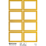 ZDesign home Haushalts-Etiketten, rahmen gold, 38 x 24 mm