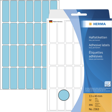 HERMA Vielzweck-Etiketten, 13 x 40 mm, blau, Gropackung