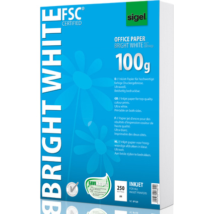 sigel Inkjet-Papier "Bright White", DIN A4, 100 g/qm