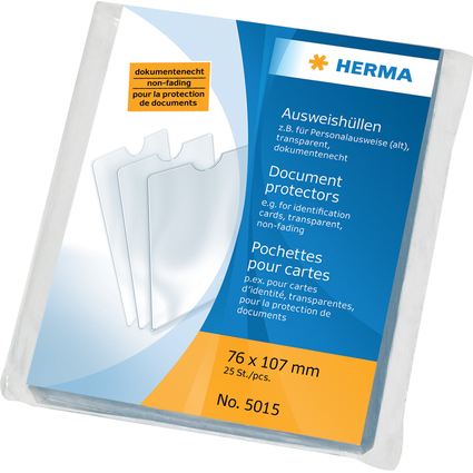 HERMA Ausweishlle, PP, 1-fach, 0,14 mm, Format: 76 x 107 mm