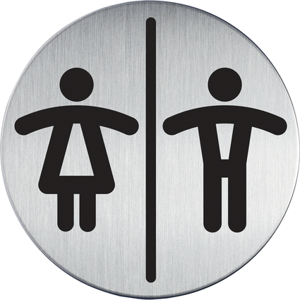 DURABLE Piktogramm "WC Damen & Herren", Durchmesser: 83 mm