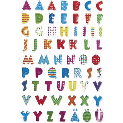 HERMA Buchstaben-Sticker MAGIC, A-Z, Stone geprgt