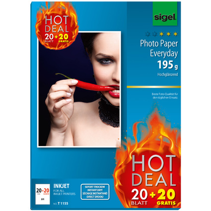 sigel InkJet-Everyday-Foto-Papier "HOT DEAL", DIN A4