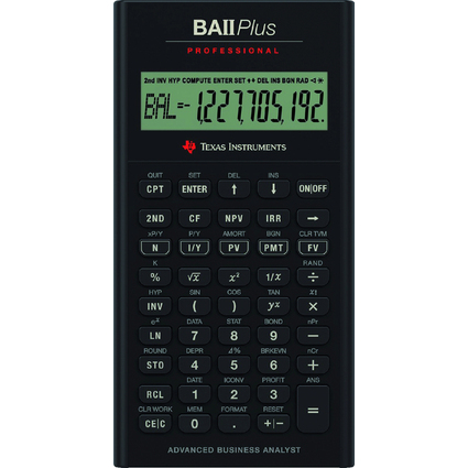 TEXAS INSTRUMENTS Finanzrechner TI-BA II Plus professionell