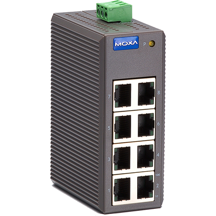 MOXA Unmanaged Industrial Ethernet Switch, 8 Port, EDS-208
