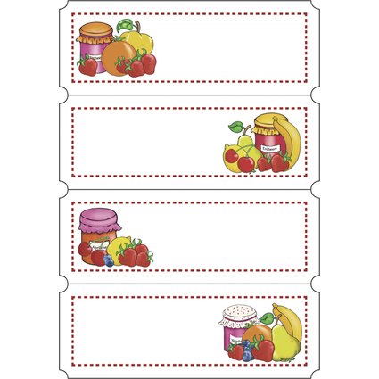HERMA Haushalts-Etiketten Fruchtauswahl, 76 x 28 mm