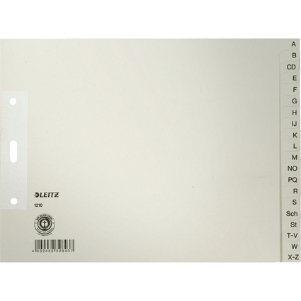 LEITZ Tauenpapier-Register, A-Z, A4 berbreite, halbe Hhe