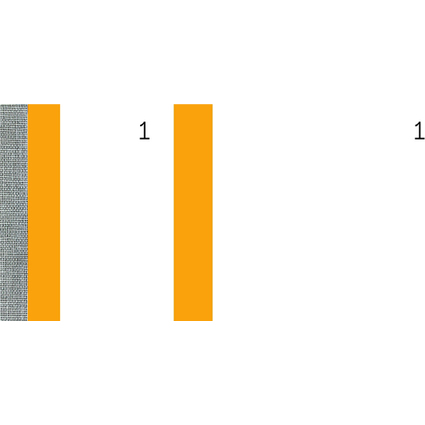 ELVE Bon-Block, orange, Mae: (B)135 x (H)60 mm