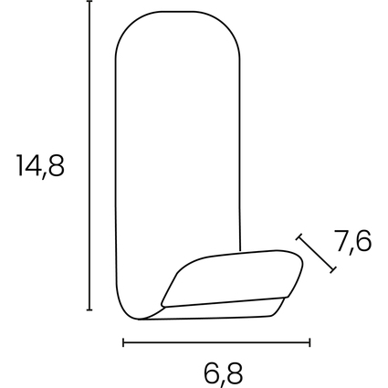 UNiLUX Garderobenhaken "STEELY", magnetisch, dunkelgrau