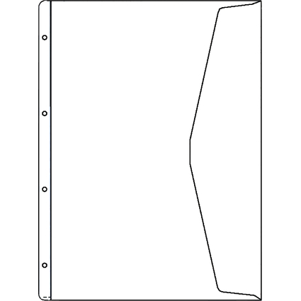 HETZEL Dokumenten-Prospekthlle, A4 berbreite, PVC, 0,13 mm