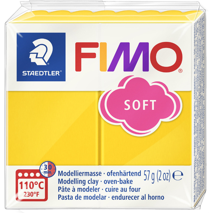 FIMO SOFT Modelliermasse, ofenhrtend, sonnengelb, 57 g