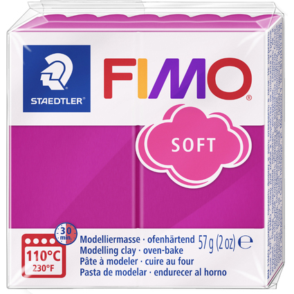 FIMO SOFT Modelliermasse, ofenhrtend, himbeere, 57 g