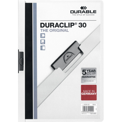 DURABLE Klemmhefter DURACLIP ORIGINAL 30, DIN A4, wei