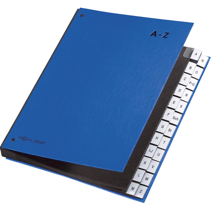 PAGNA Pultordner Color, DIN A4, A - Z, 24 Fcher, blau