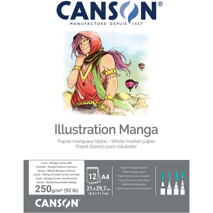 CANSON Skizzenblock Illustration Manga, DIN A4, 250 g/qm