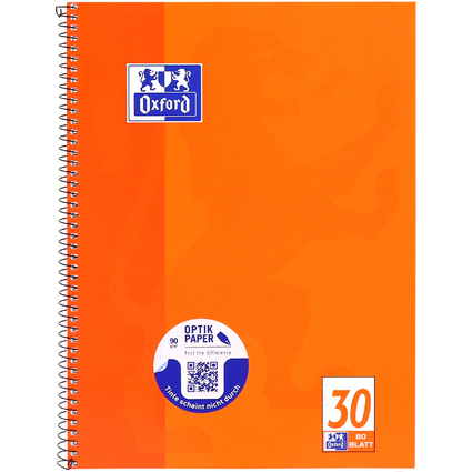 Oxford Collegeblock, DIN A4+, blanko, 80 Blatt, orange