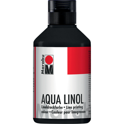 Marabu Aqua-Linoldruckfarbe, schwarz, 250 ml
