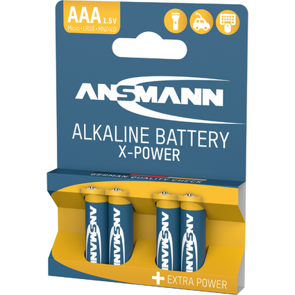 ANSMANN Alkaline Batterie "X-Power", Micro AAA, 4er Blister