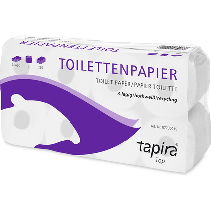 Tapira Toilettenpapier Top, 3-lagig, hochwei