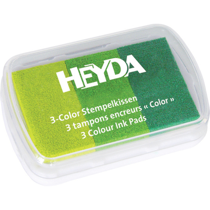 HEYDA Stempelkissen 3-Color, limone/hellgrn/dunkelgrn